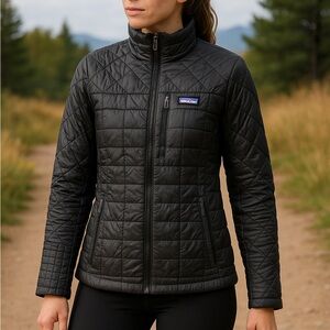 Patagonia Pack In Quilted Jacket Women's XS Black Diamond Quilt Puffer Coat